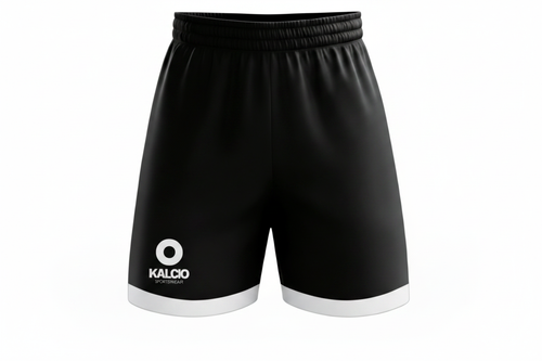 Kalcio Football Shorts in Black with White Trim
